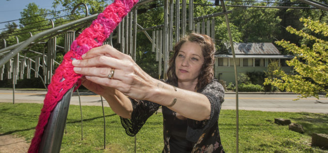 Gina Gallina’s latest coup is yarn-bombing a bar